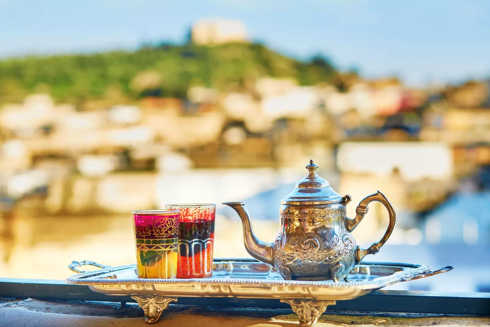 Moroccan mint tea with a view